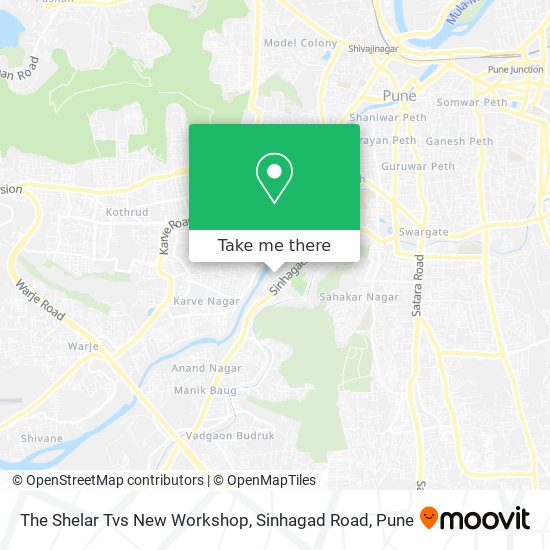 The Shelar Tvs New Workshop, Sinhagad Road map