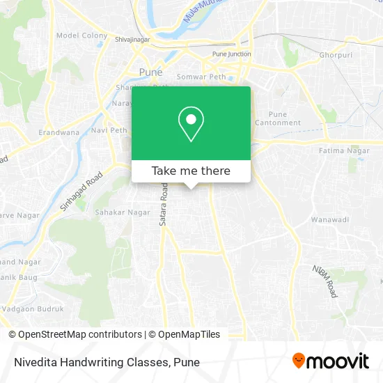 Nivedita Handwriting Classes map