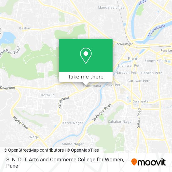 S. N. D. T. Arts and Commerce College for Women map