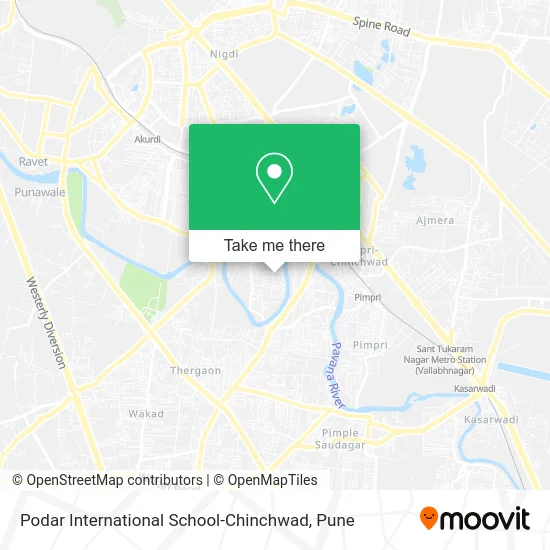 Podar International School-Chinchwad map