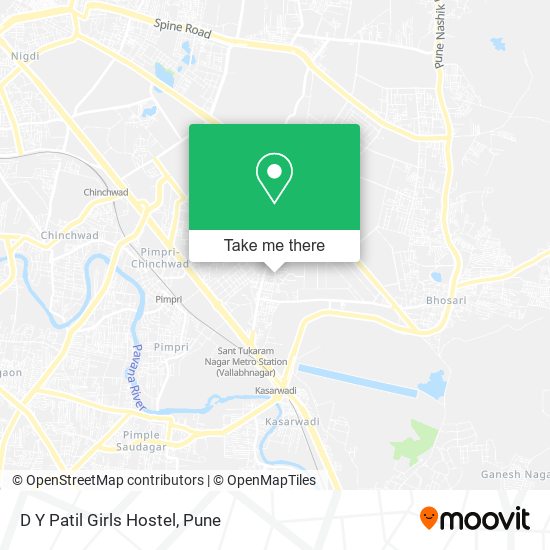 D Y Patil Girls Hostel map