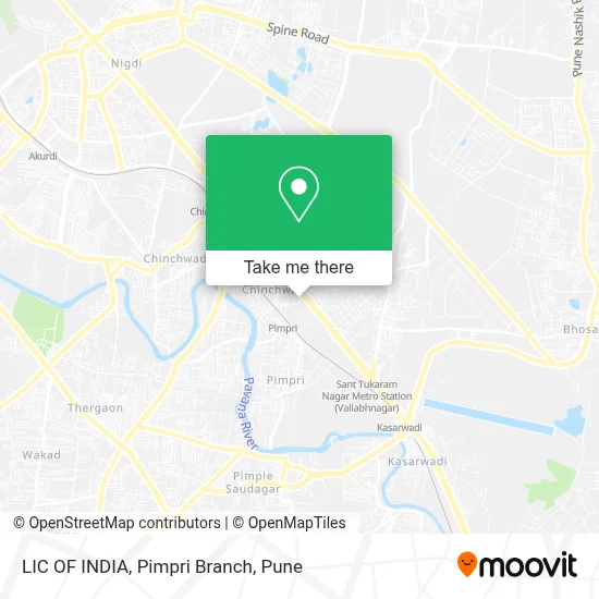 LIC OF INDIA, Pimpri Branch map