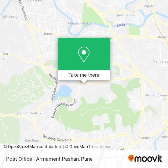 Post Office - Armament Pashan map