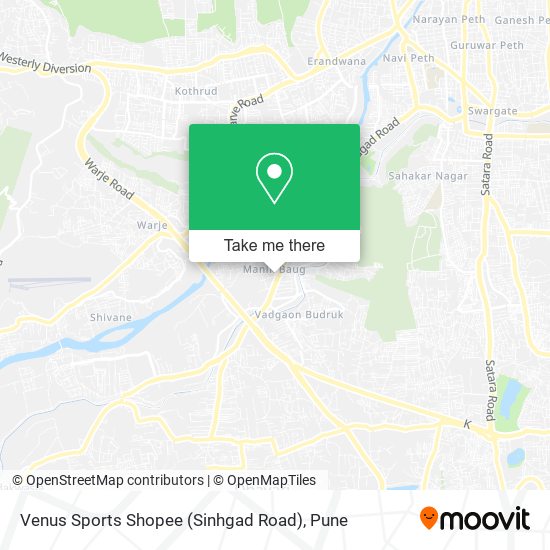 Venus Sports Shopee (Sinhgad Road) map