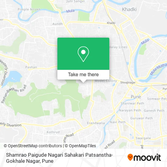 Shamrao Paigude Nagari Sahakari Patsanstha-Gokhale Nagar map