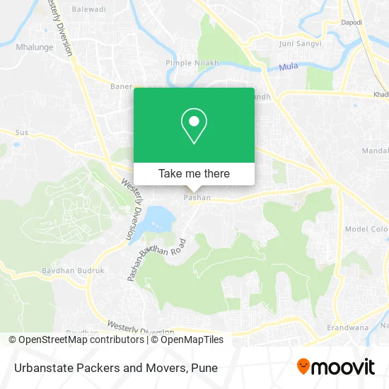Urbanstate Packers and Movers map