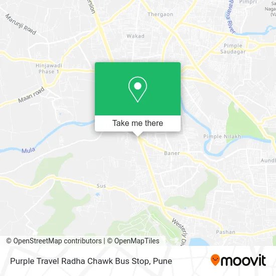 Purple Travel Radha Chawk Bus Stop map