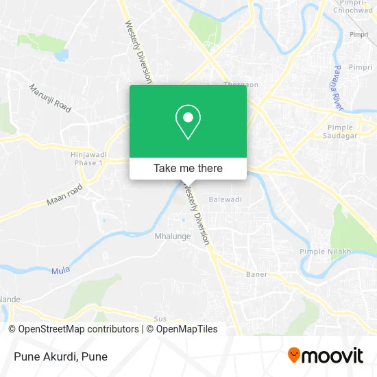 Pune Akurdi map
