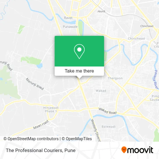 The Professional Couriers map