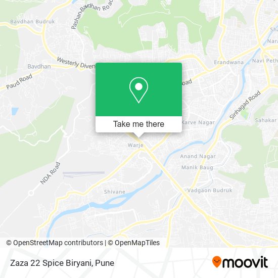 Zaza 22 Spice Biryani map