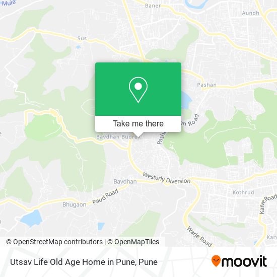 Utsav Life Old Age Home in Pune map