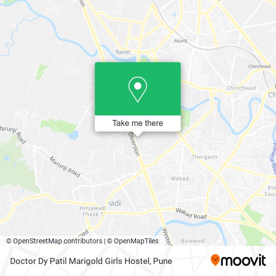 Doctor Dy Patil Marigold Girls Hostel map