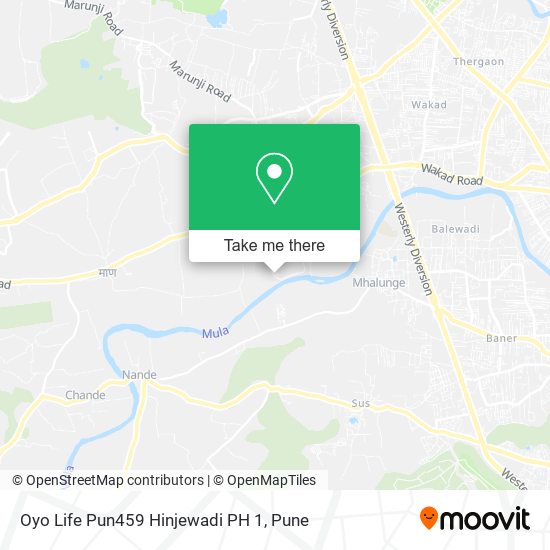 Oyo Life Pun459 Hinjewadi PH 1 map