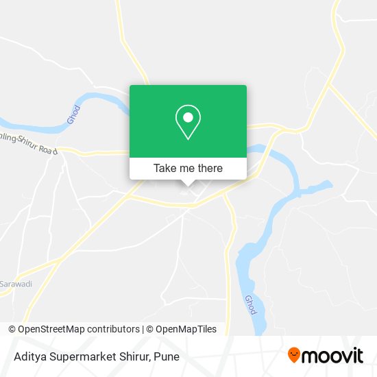 Aditya Supermarket Shirur map