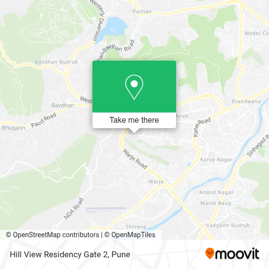 Hill View Residency Gate 2 map