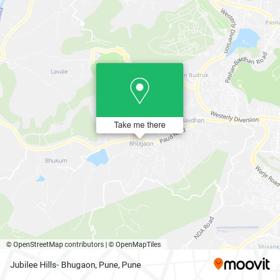 Jubilee Hills- Bhugaon, Pune map