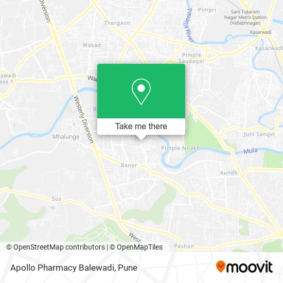 Apollo Pharmacy Balewadi map