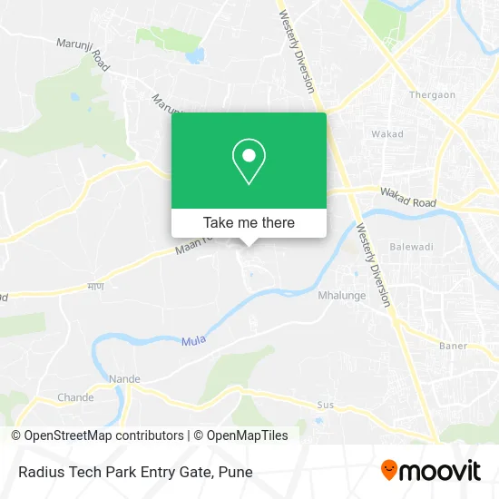 Radius Tech Park Entry Gate map