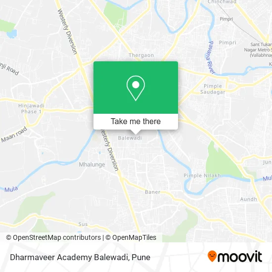 Dharmaveer Academy Balewadi map