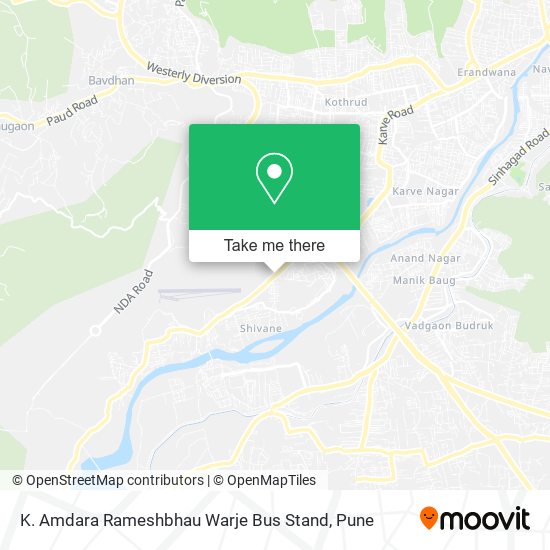 K. Amdara Rameshbhau Warje Bus Stand map