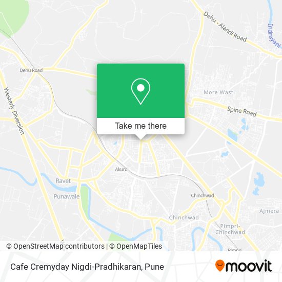 Cafe Cremyday Nigdi-Pradhikaran map