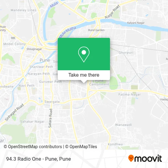 94.3 Radio One - Pune map
