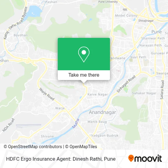 HDFC Ergo Insurance Agent: Dinesh Rathi map