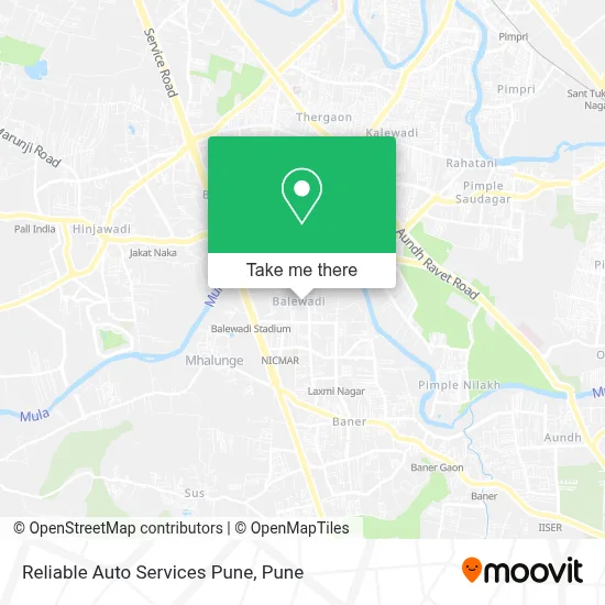 Reliable Auto Services Pune map