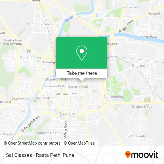 Sai Classes - Rasta Peth map