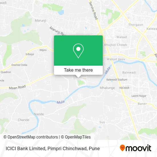 ICICI Bank Limited, Pimpri Chinchwad map