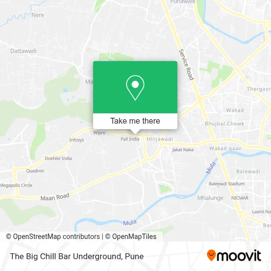 The Big Chill Bar Underground map