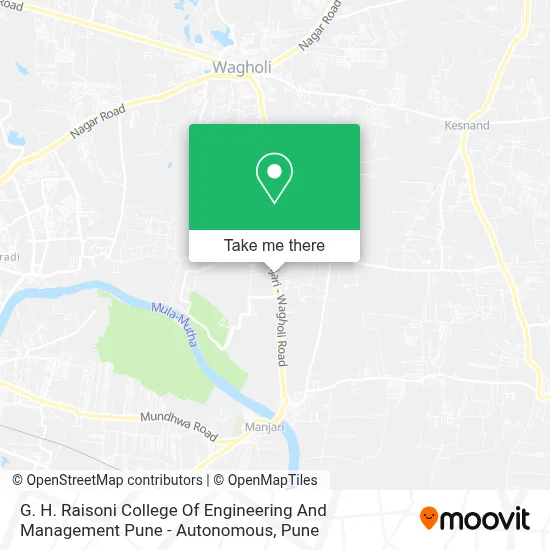 G. H. Raisoni College Of Engineering And Management Pune -  Autonomous map