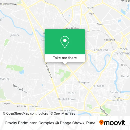 Gravity Badminton Complex @ Dange Chowk map
