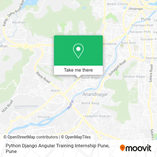 Python Django Angular Training Internship Pune map
