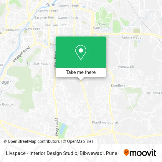 Livspace - Interior Design Studio, Bibwewadi map