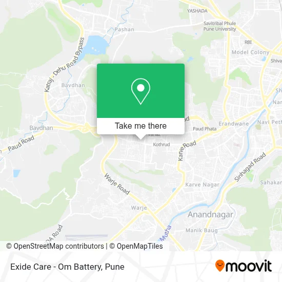 Exide Care - Om Battery map