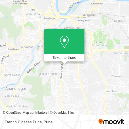 French Classes Pune map