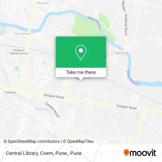 Central Library, Coem, Pune. map