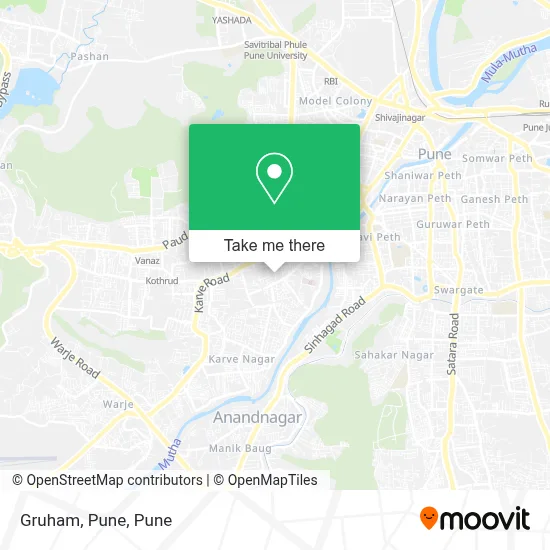 Gruham, Pune map