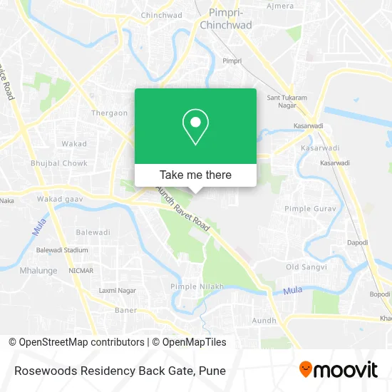 Rosewoods Residency Back Gate map
