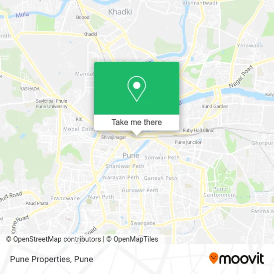 Pune Properties map