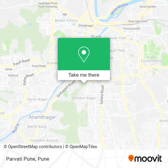 Parvati Pune map