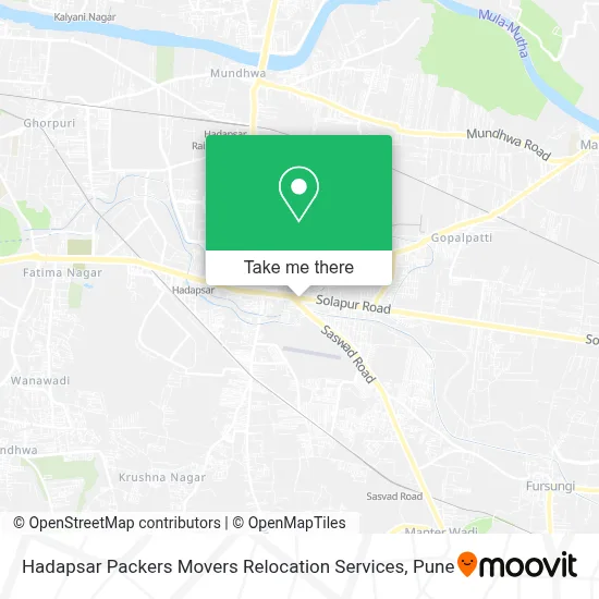 Hadapsar Packers Movers Relocation Services map