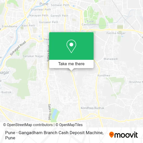 Pune - Gangadham Branch Cash Deposit Machine map
