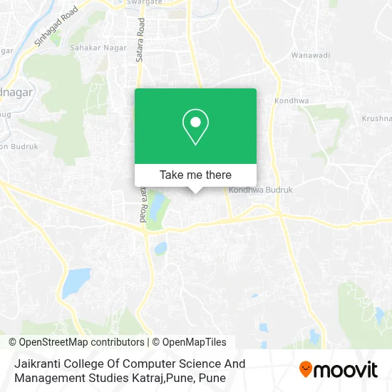 Jaikranti College Of Computer Science And Management Studies Katraj,Pune map