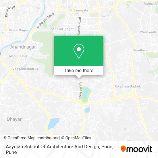 Aayojan School Of Architecture And Design, Pune map