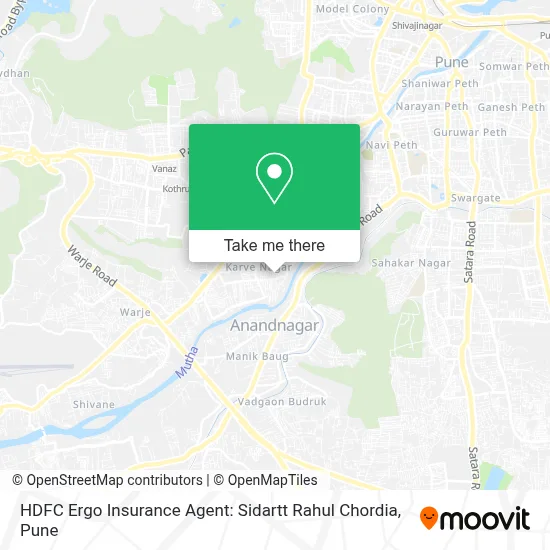 HDFC Ergo Insurance Agent: Sidartt Rahul Chordia map