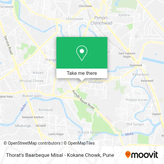 Thorat's Baarbeque Misal - Kokane Chowk map