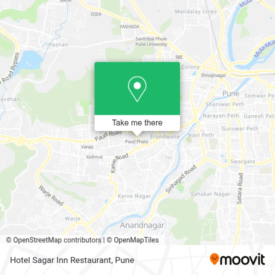 Hotel Sagar Inn Restaurant map