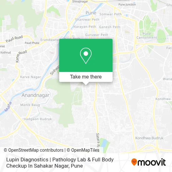Lupin Diagnostics | Pathology Lab & Full Body Checkup In Sahakar Nagar map